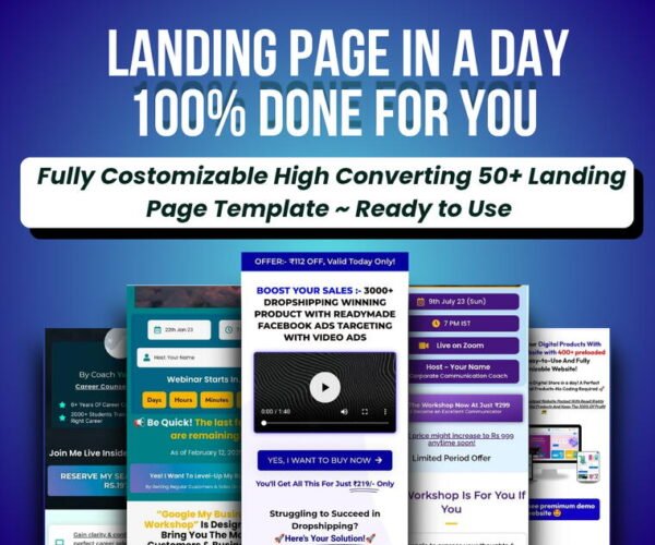 50+ High Converting Landing Page Templates Bundle (Includes Bonuses & Checklists)